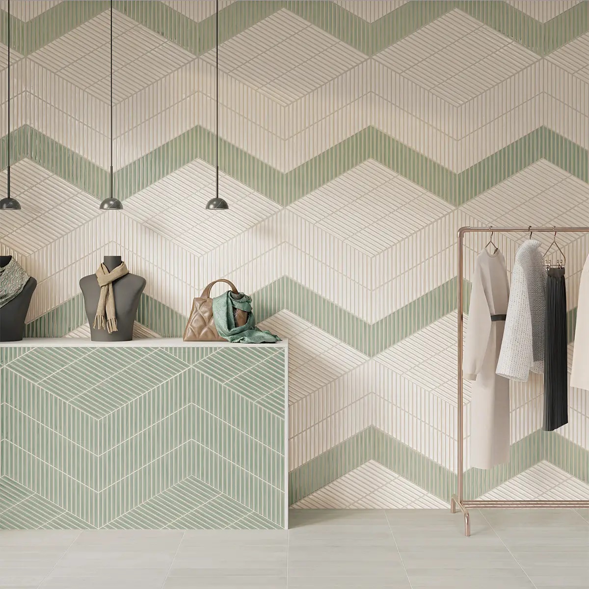 135016 На стену Spike Bars A Royal Green Gloss 15x25.9 - фото 11