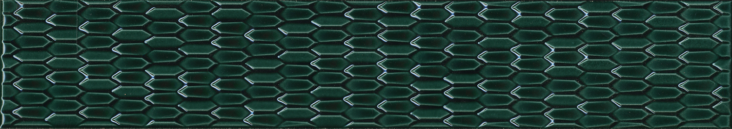 LSB001 Бордюр Левада Зеленый Темный Глянцевый 40х7