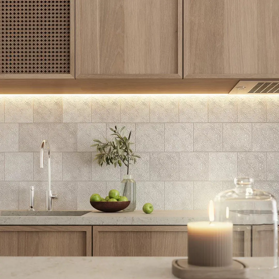 KMD3STA003BN Декор Фес Зелёный тёмный глянцевый 15x15x0.77 - фото 9