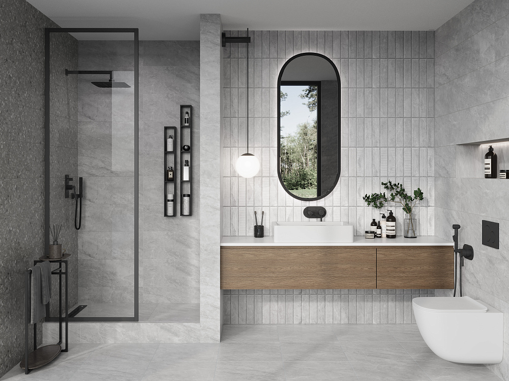 010400001111 На пол Cameo Grey серый 01 45х45 - фото 5