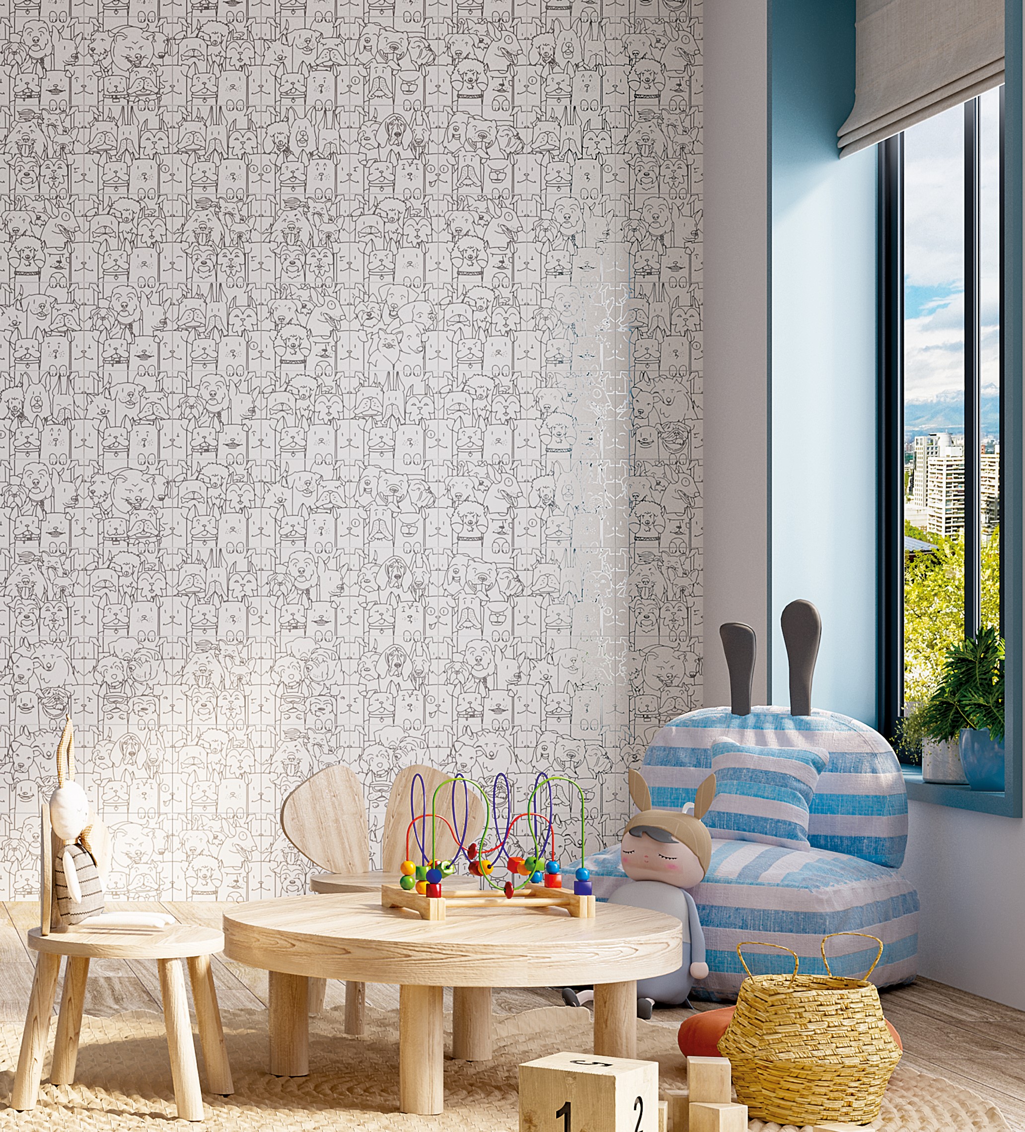 На пол Oh My Dog Basic White 25x25 - фото 3