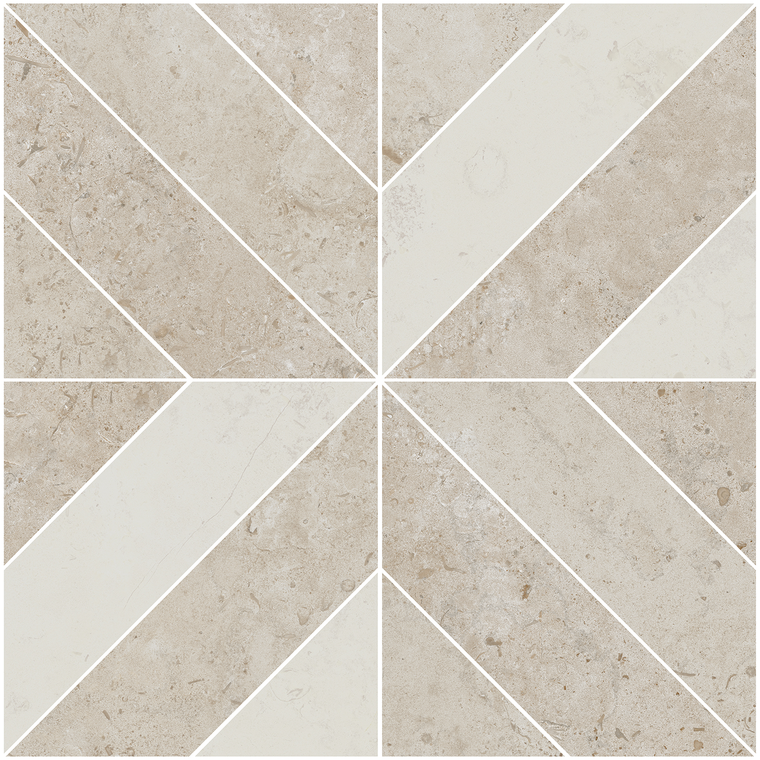 ID125T Декор Про Лаймстоун Бежевый матовый орнамент 9мм 60х60 - фото 6