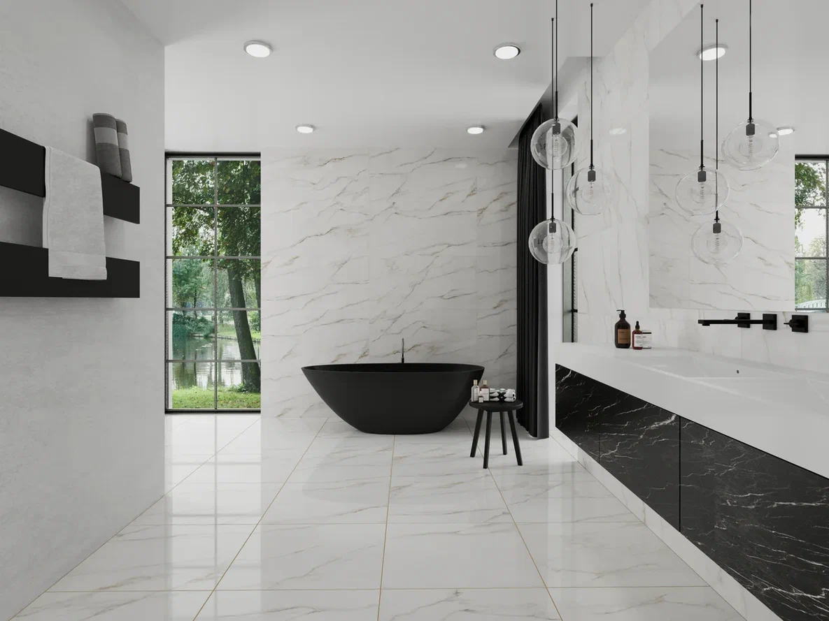 925 На стену Calacatta Mos. White gold - фото 4