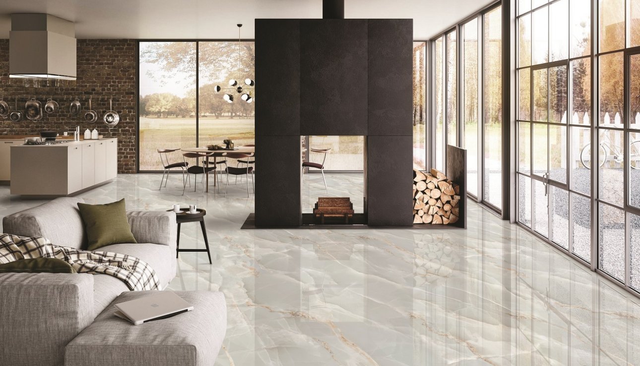 На пол Infinity Blick White Glossy 60x120 - фото 4