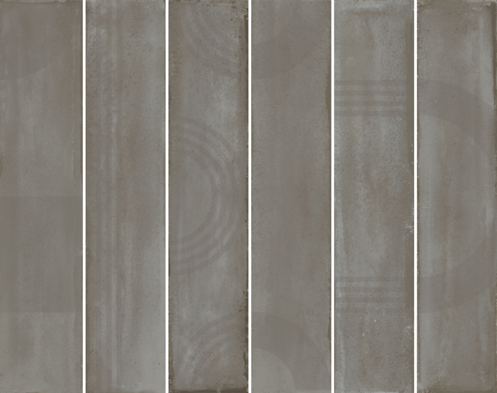 KMP3STA004RN6X Панно Мажорель Серый глянцевый (из 6 частей 6х28.5) 36x28.5x1 - фото 6