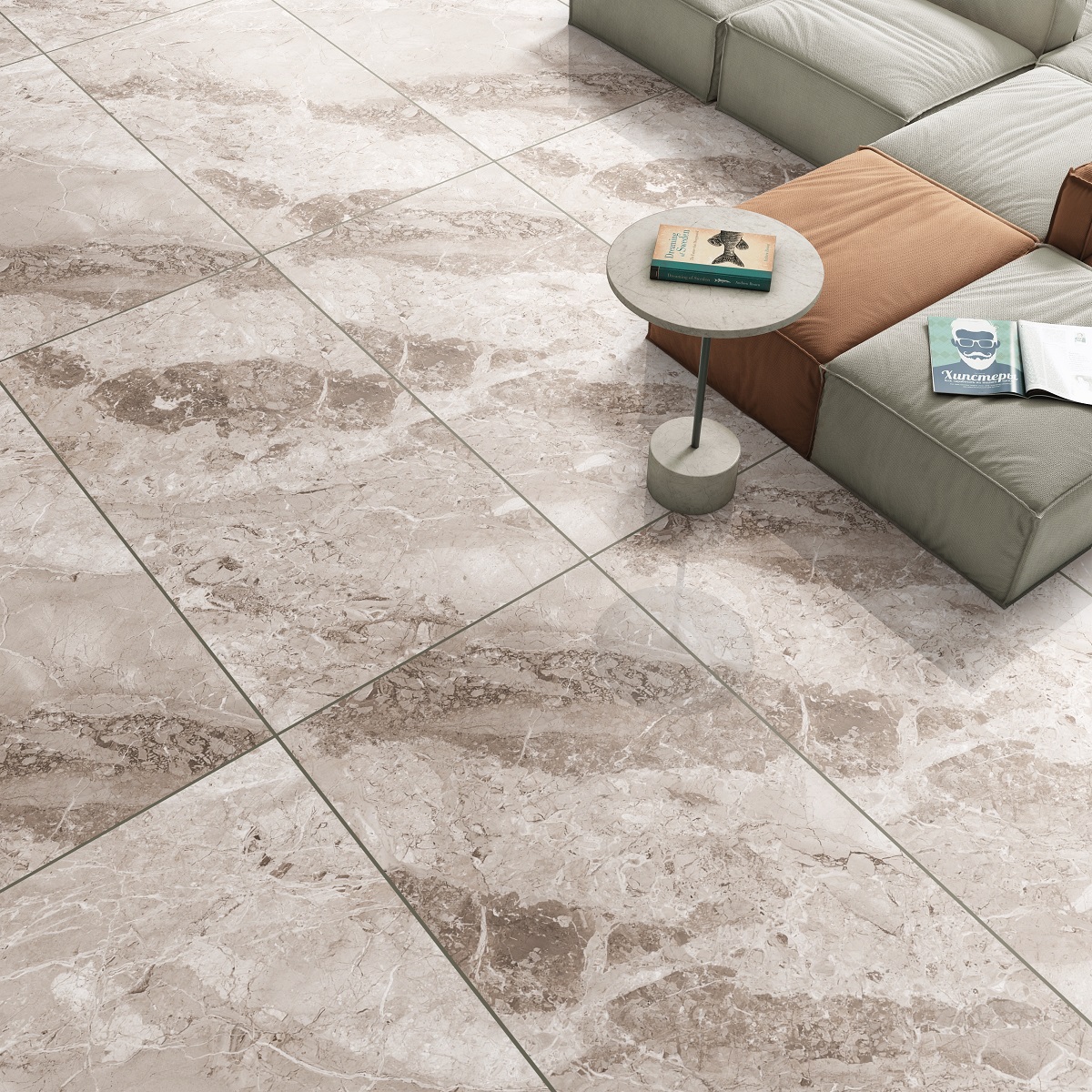 На пол Breccia Estrella Ice High Glossy 80х160 - фото 5