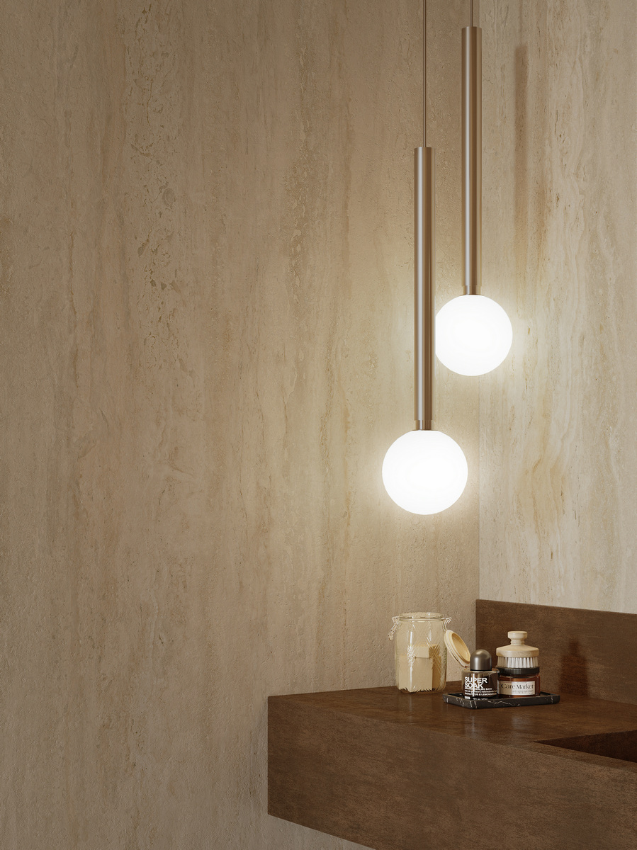 На пол Cave Stone Beige White Спеченный камень 1200x2700x6 - фото 8