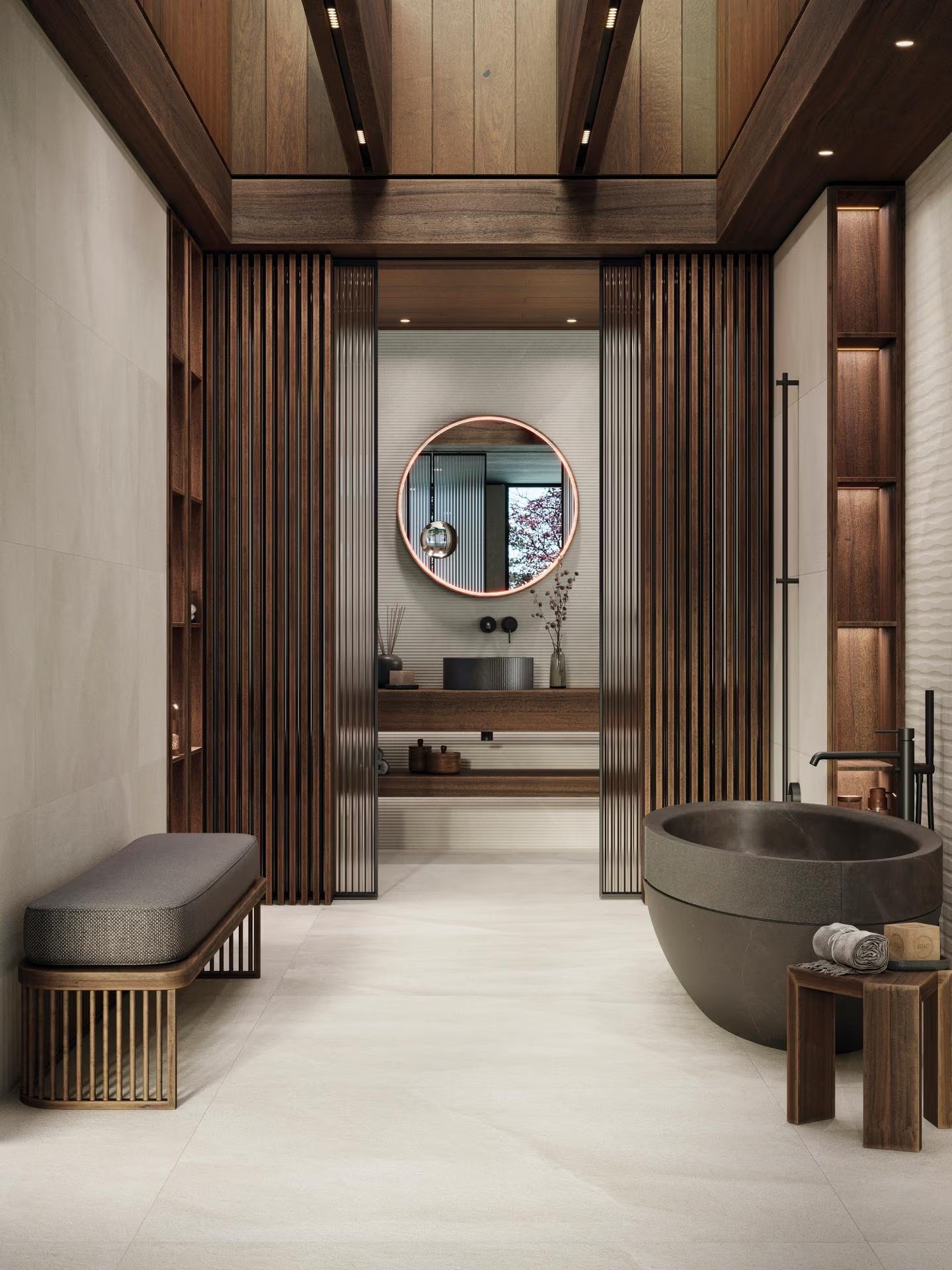 100381278 На стену Limestone Bone Metro 59.6х150 - фото 8