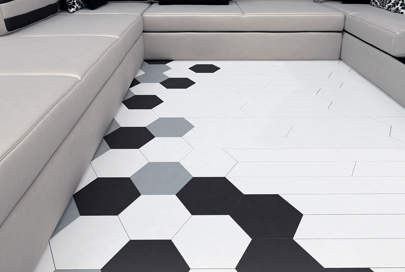 113932 На пол Floor Tiles Hexa Ice White Matt - фото 14