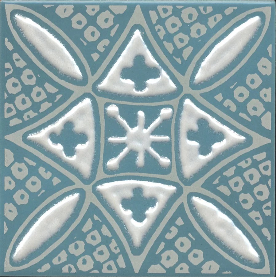 KMD3STA020GN Декор Бахия 2 бирюзовый глянцевый 9.8x9.8x0.7