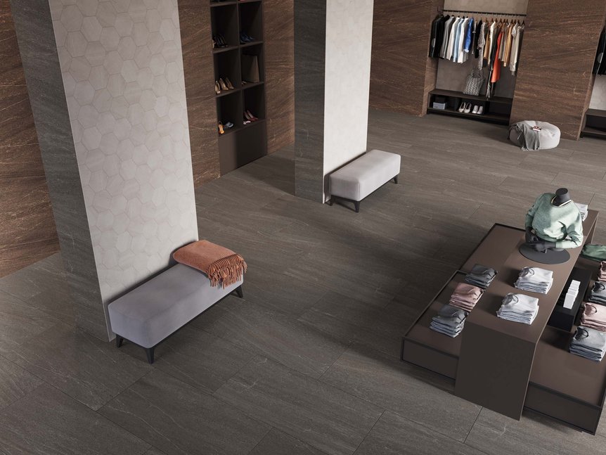 Set/Steptrade/GB01_NS/33x120/S1/Stripe/GB01_NS/14,5x120 Ступень Gabbro GB01 White неполированная прямоугольный бортик  подступенник 33x120 - фото 4