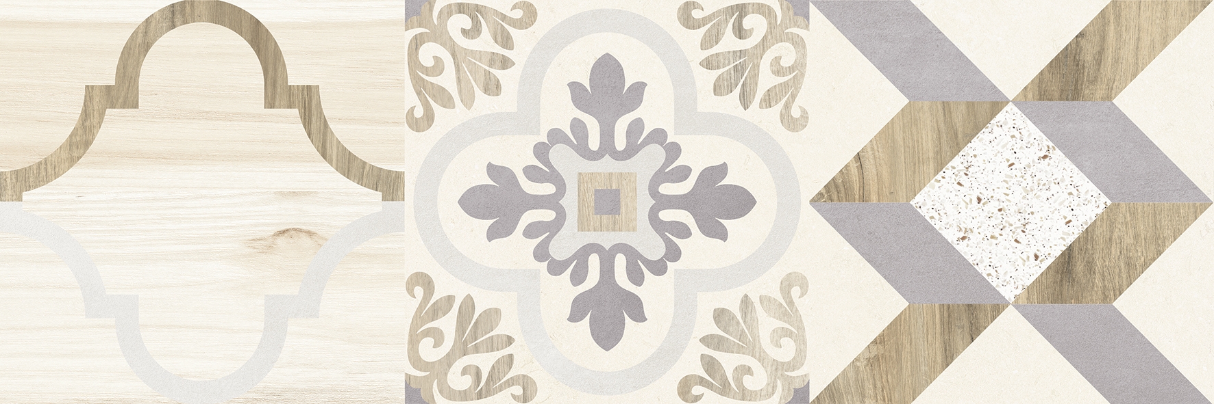 На стену Woody Бежевый узор 75x25