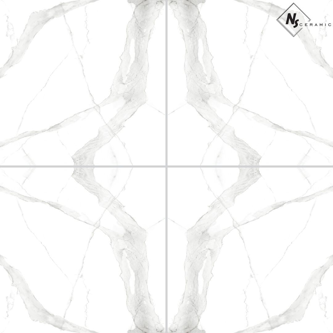 NSC8034(A,B) На пол Porcelain Tile (A.B) Белый глянцевый 80x80