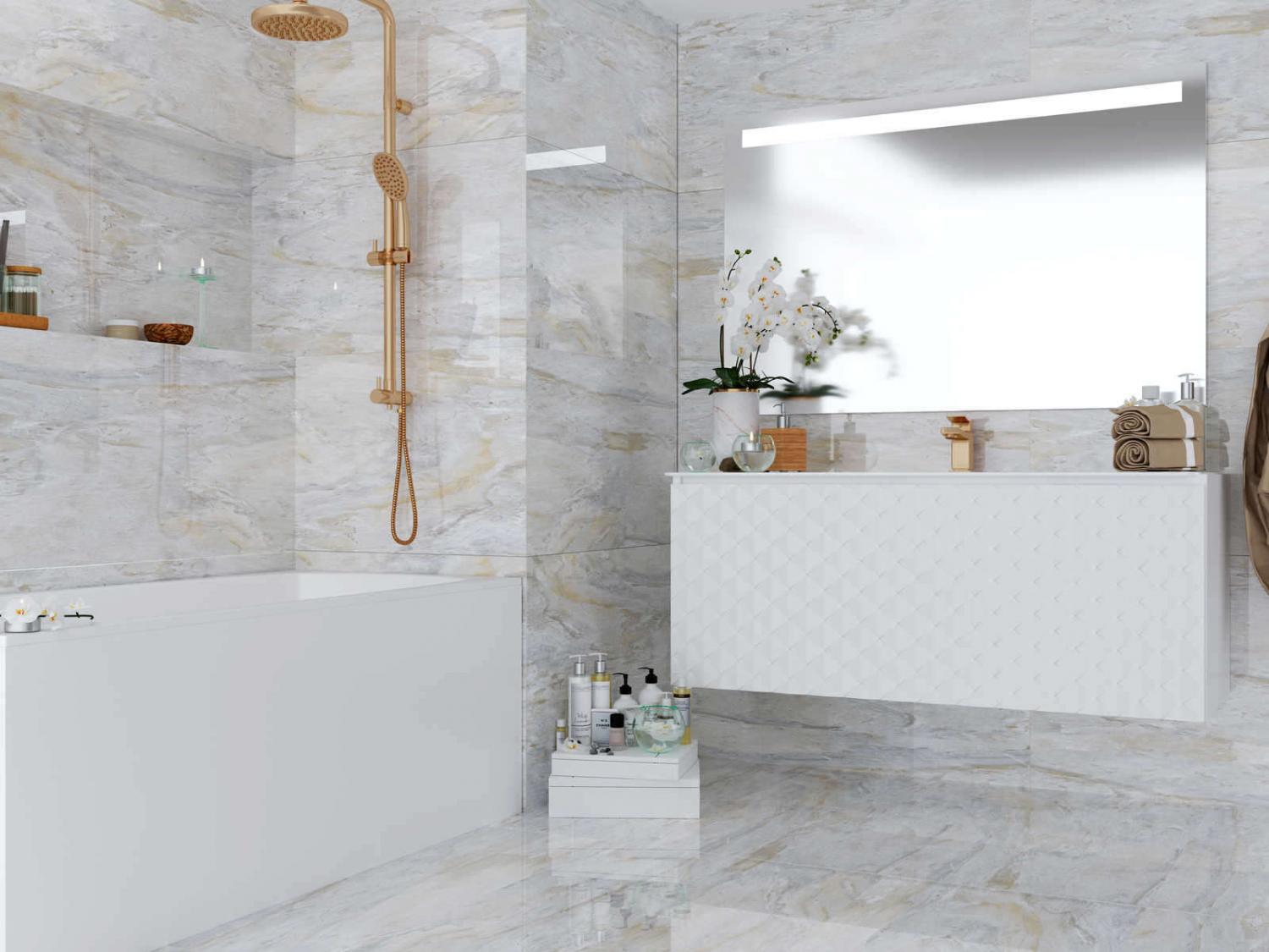 Декор Lumix White Mosaic Brick Bone - фото 8