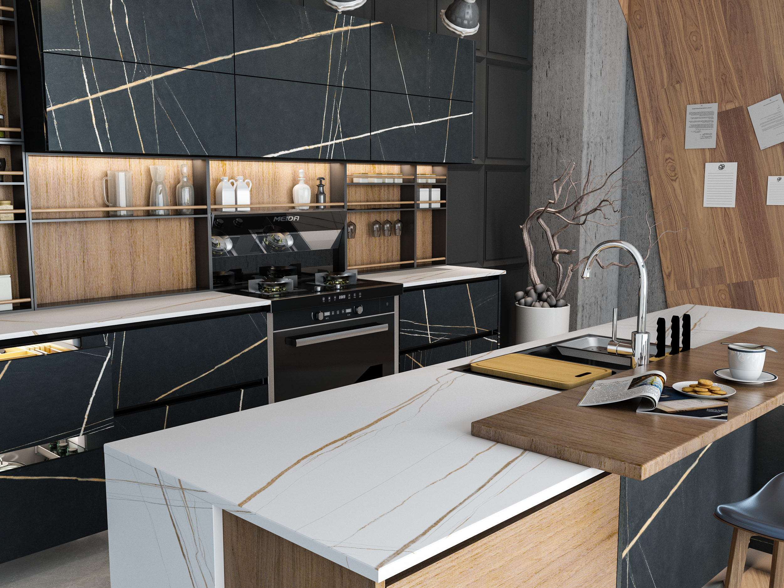 Delfone Laurent Black Gold