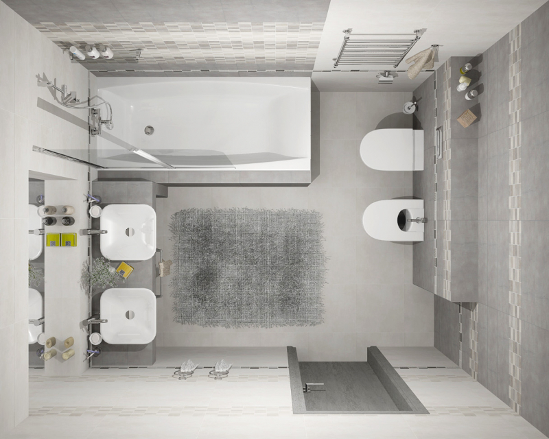 1064-0103 Декор Fiori Grigio Темно-Серая Мозаика - фото 6