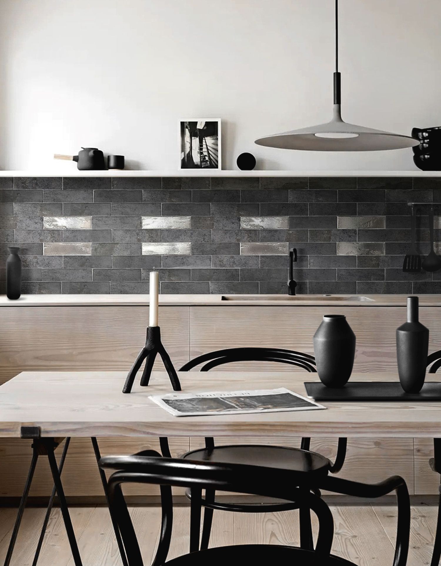 На стену Иллинойс 2 серый 6.5х24.5 - фото 10