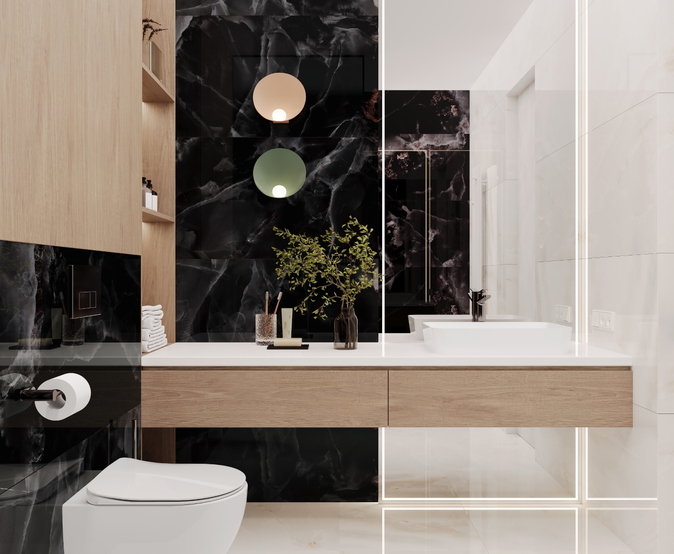 На пол Andora Black Чёрный полированный 60х120 - фото 15