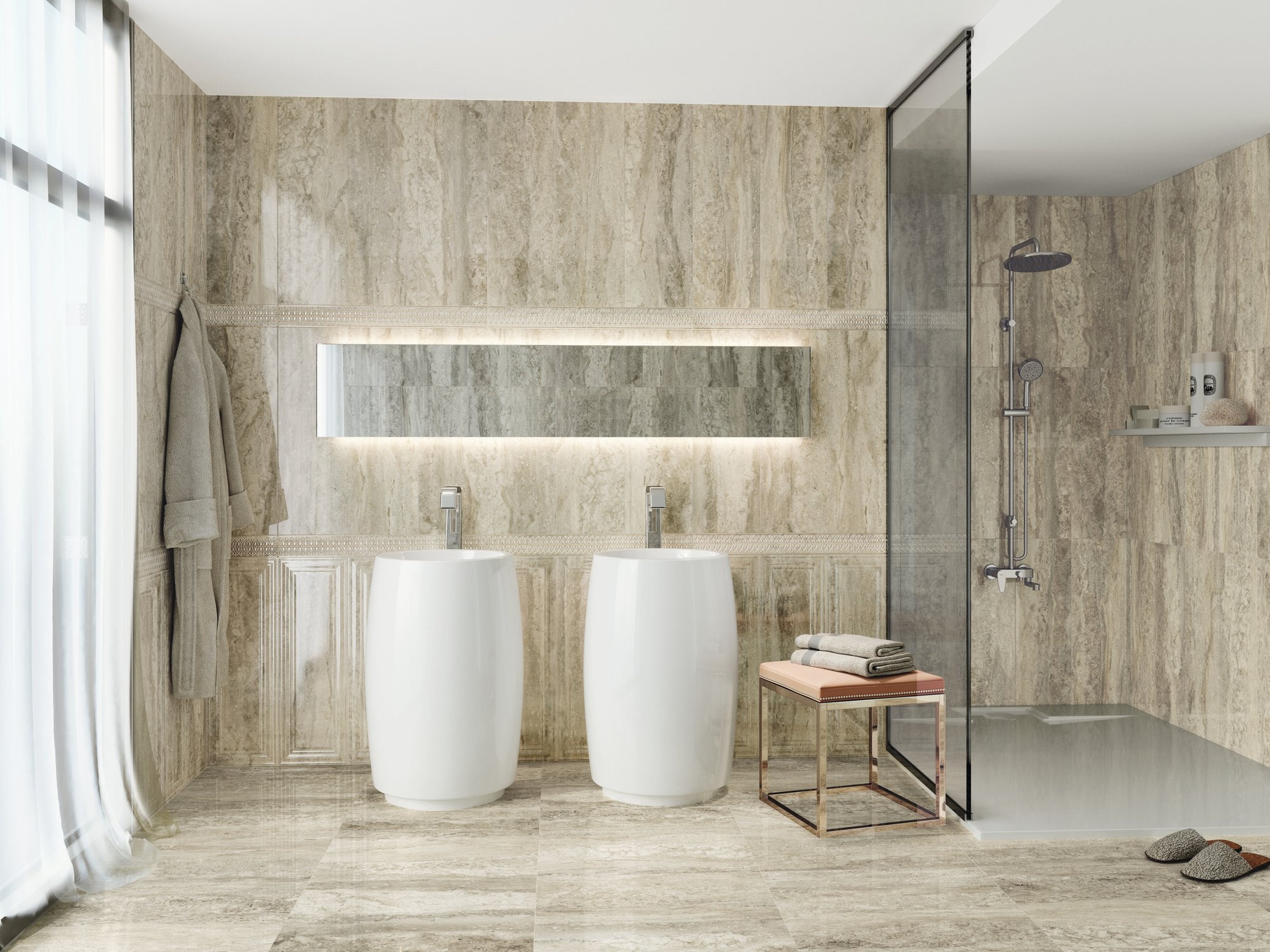 На стену Travertino Lea Matt Brescia - фото 5