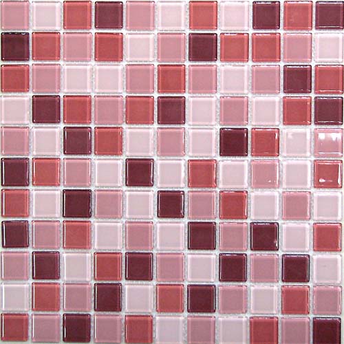 Plum mix 4*25*25 300*300 На пол Стеклянная мозаика Plum mix
