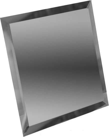 КЗГ1-02 Настенная Зеркальная плитка Квадратная графитовая с фацетом 10 мм 20x20
