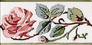 ADMO3025 Бордюр Modernista Cenefa Rosas PB Carmin C-C B 7.5