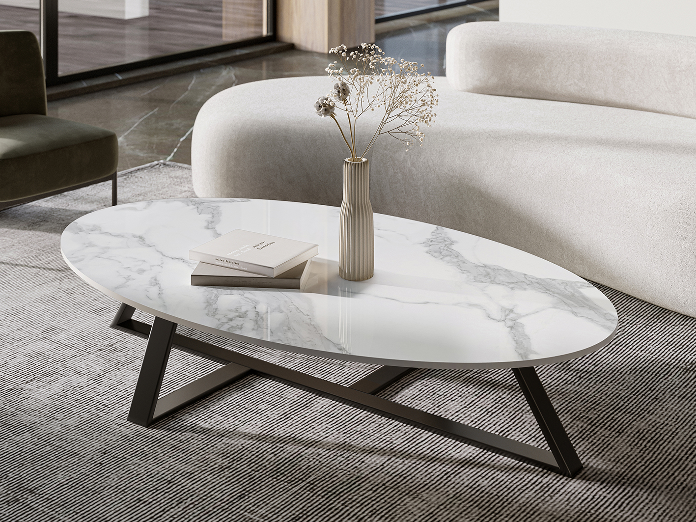 На пол Polished Metalyn Beige Elegance 120х120 - фото 18