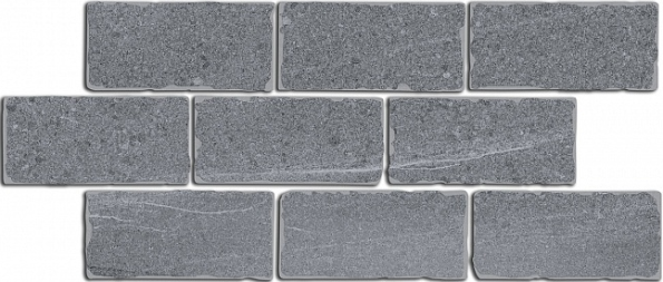 BR023 Бордюр Роверелла Бордю серый мозаичный