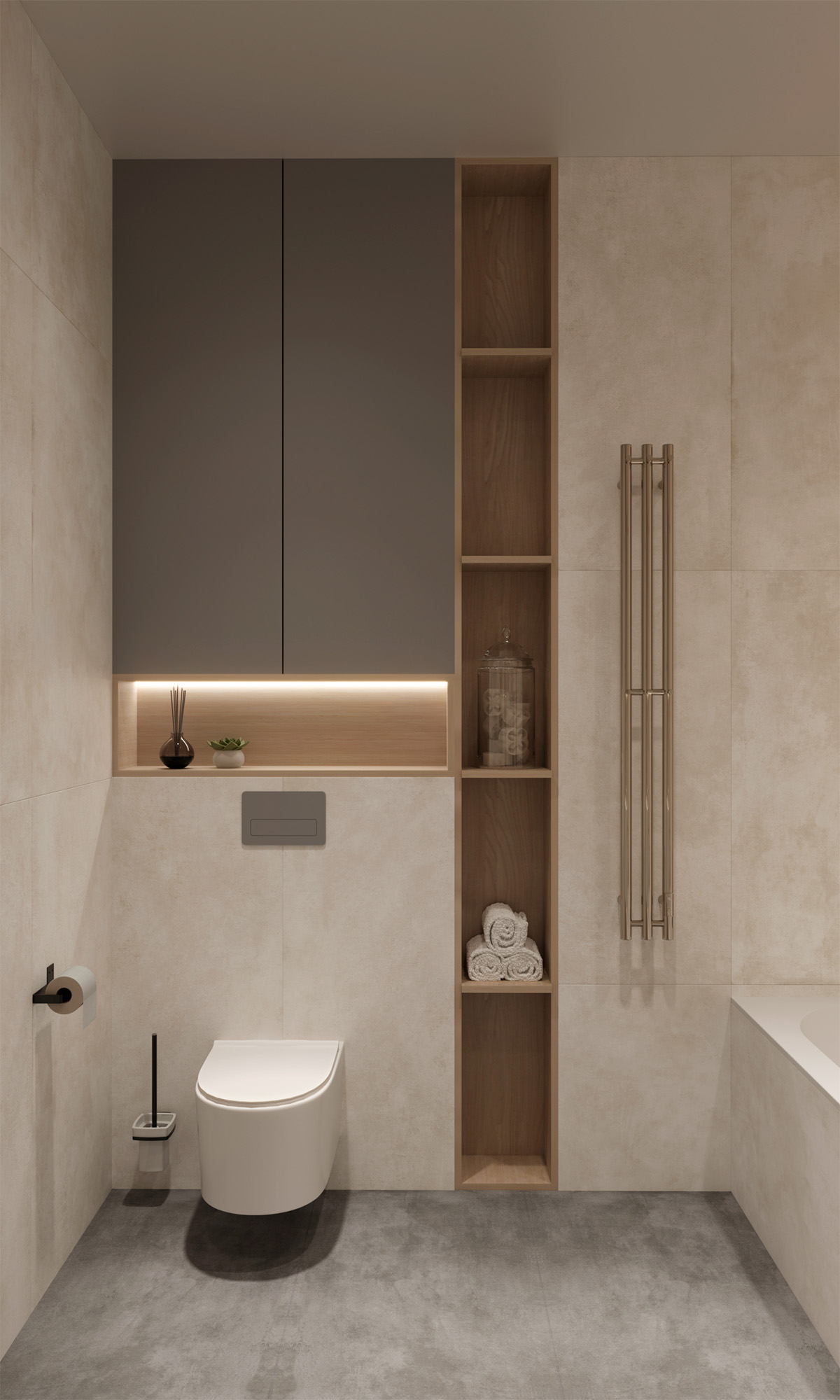 RT7005-A На пол Cementum Light Grey Matt Rustic 60x120 - фото 12