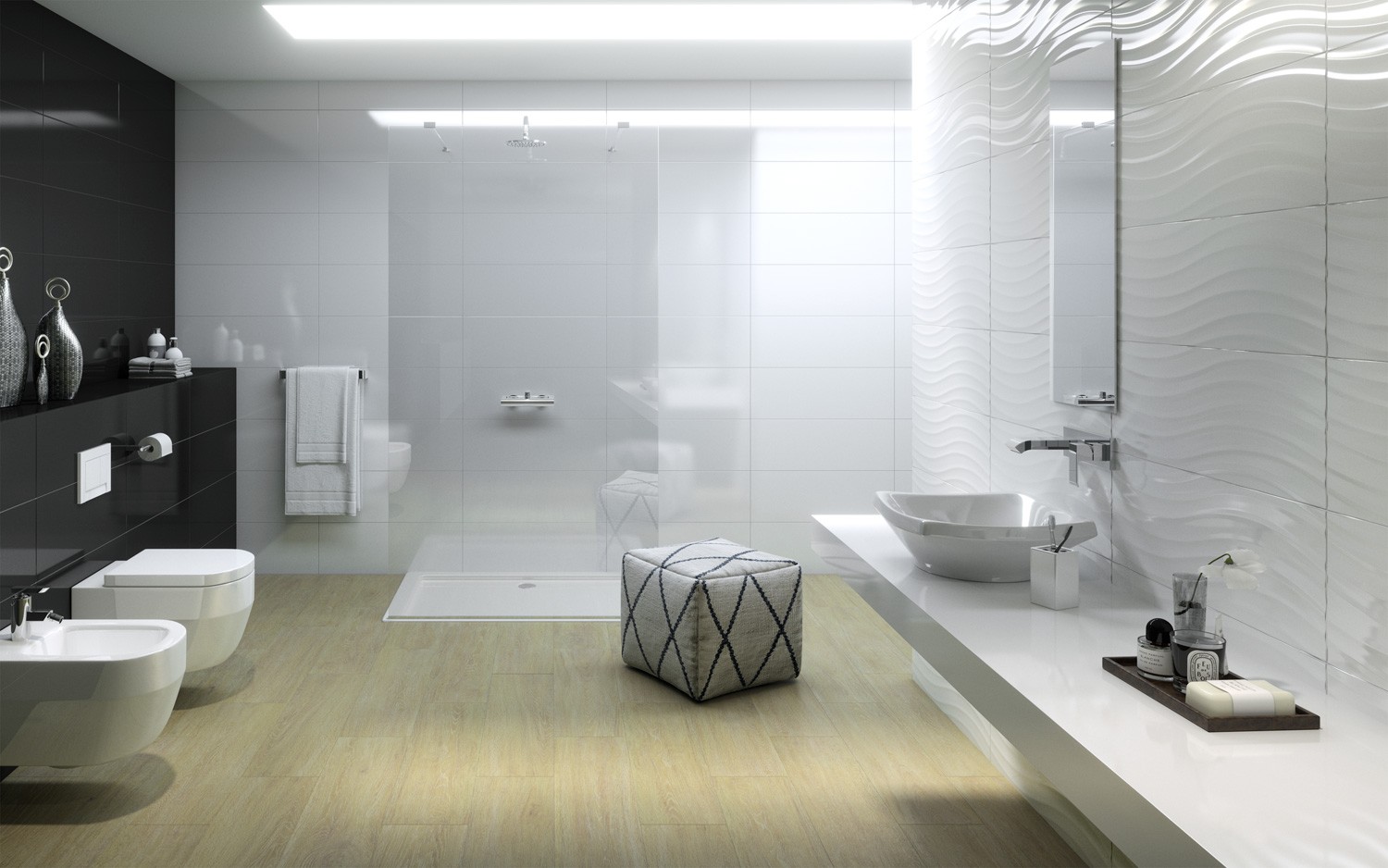 На стену Flat Brillo Liner Blanco 25x70 - фото 2