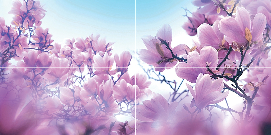 P4D297 Панно Magnolia Цветы из 4 плиток