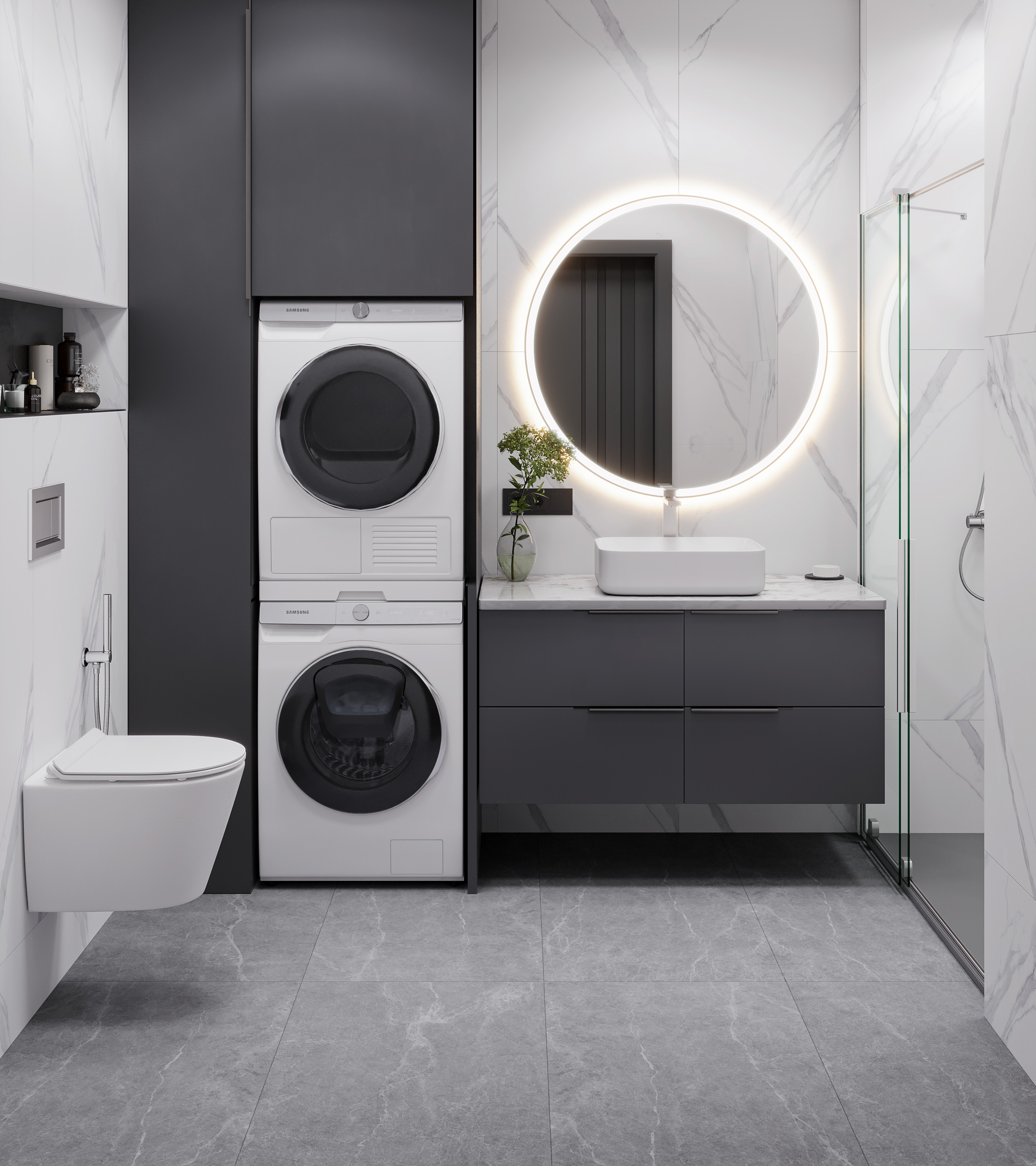 На пол Silk Basaltina Bianco Matt 60x120 - фото 14