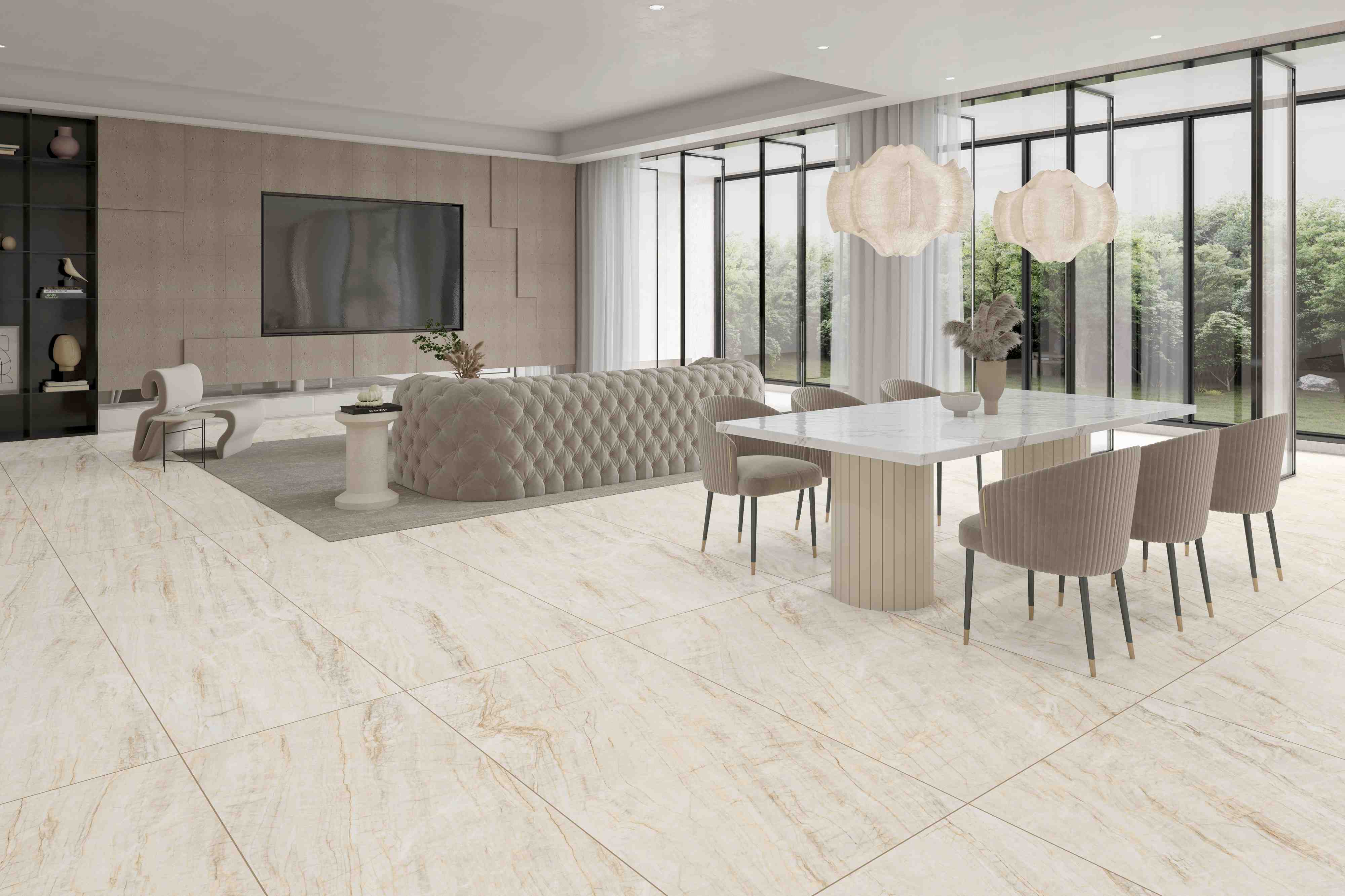 ENSTN8039MT60120 На пол Stone Travertine Cross Beige Matt 60x120 - фото 39