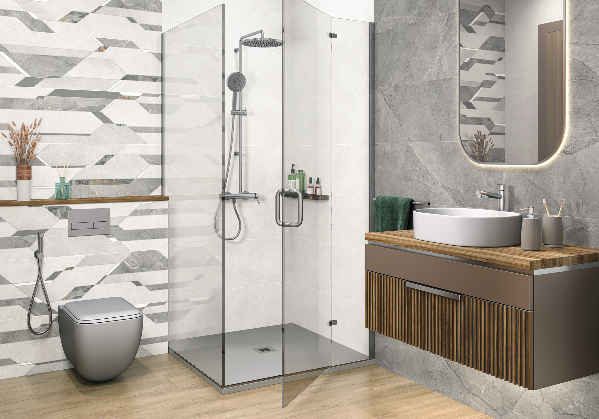 TWU3090ATU27R На стену Anturin 27R матовая 300x900x8.5 - фото 9