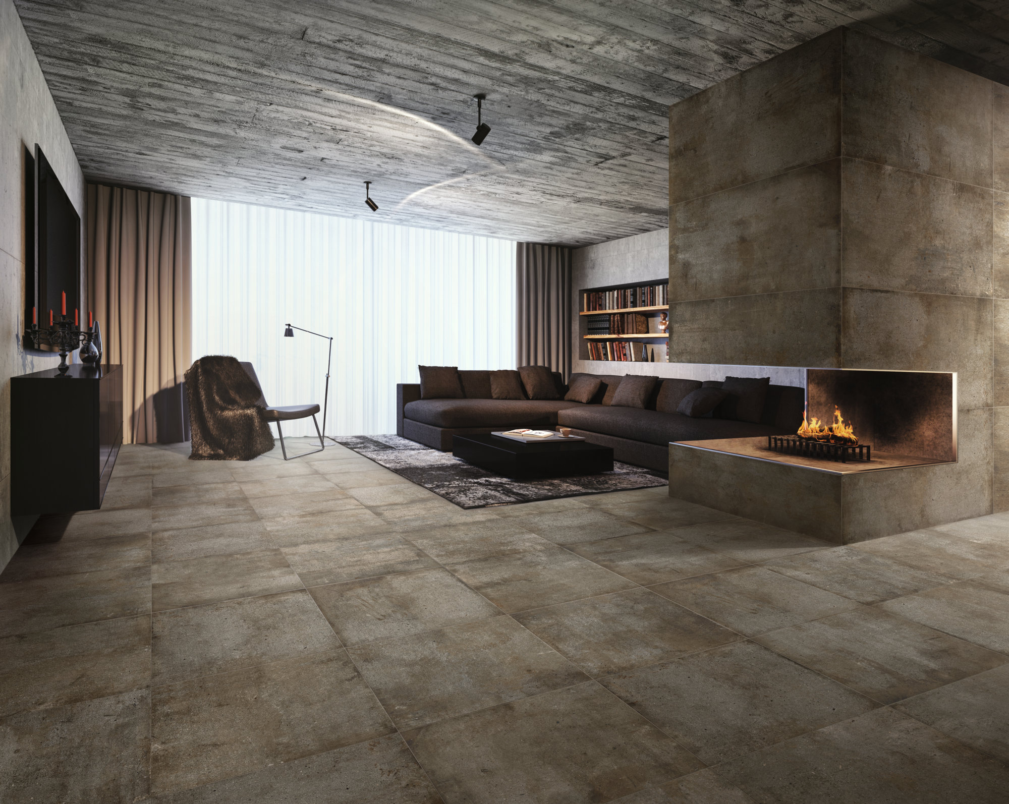 На пол Teknostone Tobacco Soft 6 mm 100x300 - фото 2