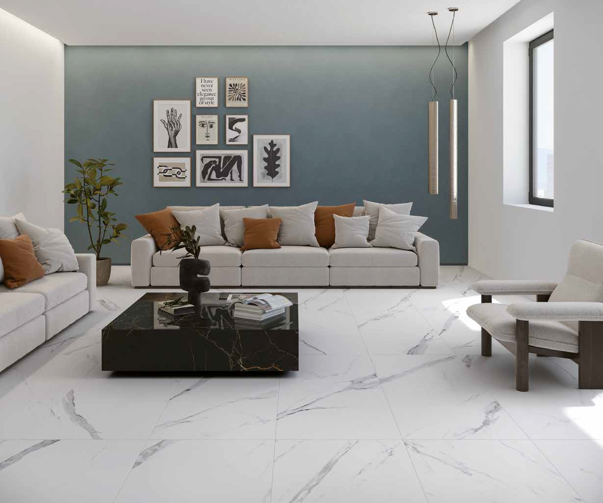 На пол Aurea Calacatta Lev.Oro Rett 60x120 - фото 2