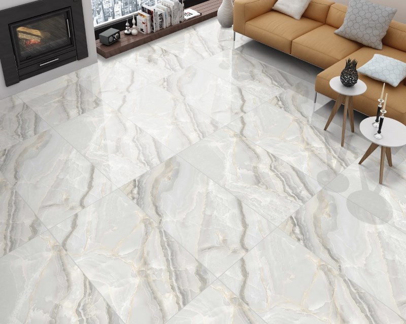 На пол Wave Onyx Grey Fusion (карвинг с металлизированными прожилками) 60x120 - фото 7