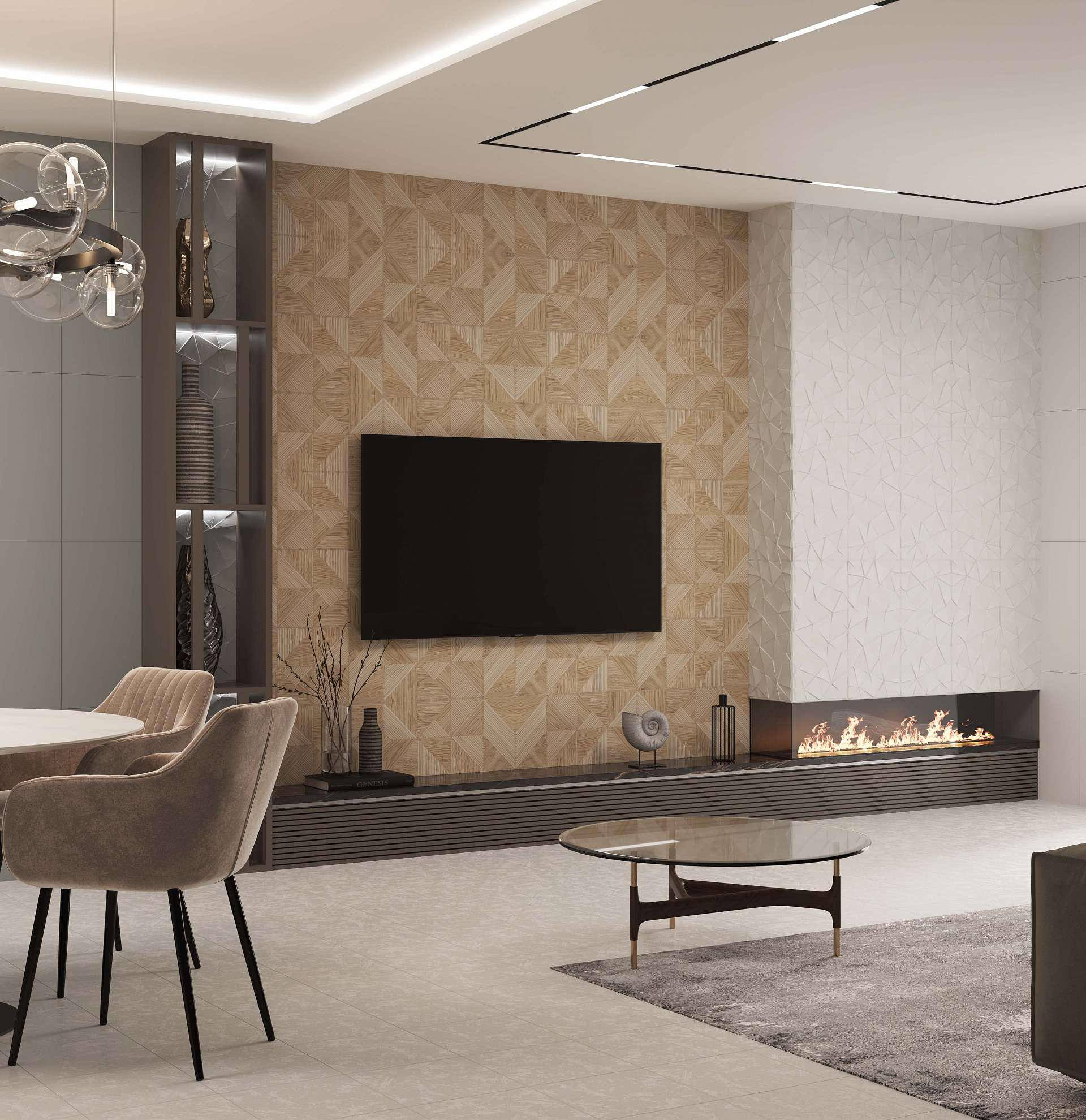 На стену Ларго Серая Рельеф 30х60 - фото 3