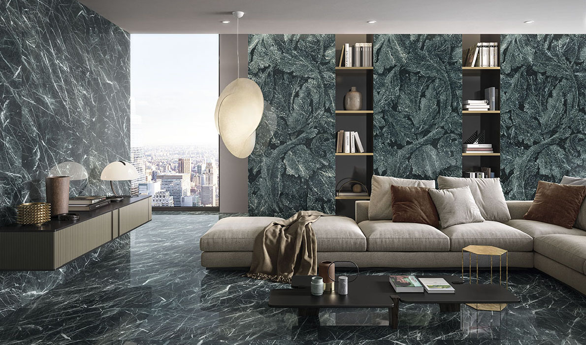 EHAS Декор Tele Di Marmo Revolution Acanto Calacatta Black Lappato 278x120 - фото 5