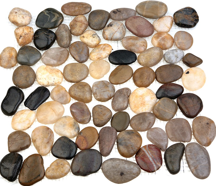 052353 MS00-5HP На пол Каменная Галька Гламур-глянец шлифованная 32x32