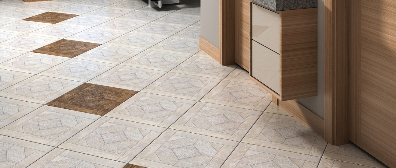 На пол Рустик Орех темный 412х412 - фото 3