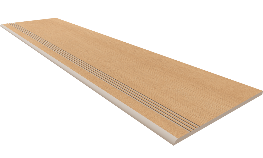 Steptrade/CW04_NR/30x120x10 Ступень Classic Wood CW04 Honey Oak неполированная с насечками 30x120