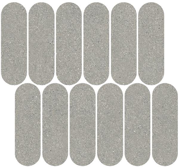 ID144 Декор Джиминьяно Наборный Серый Матовый Натуральный 30x32 - фото 4