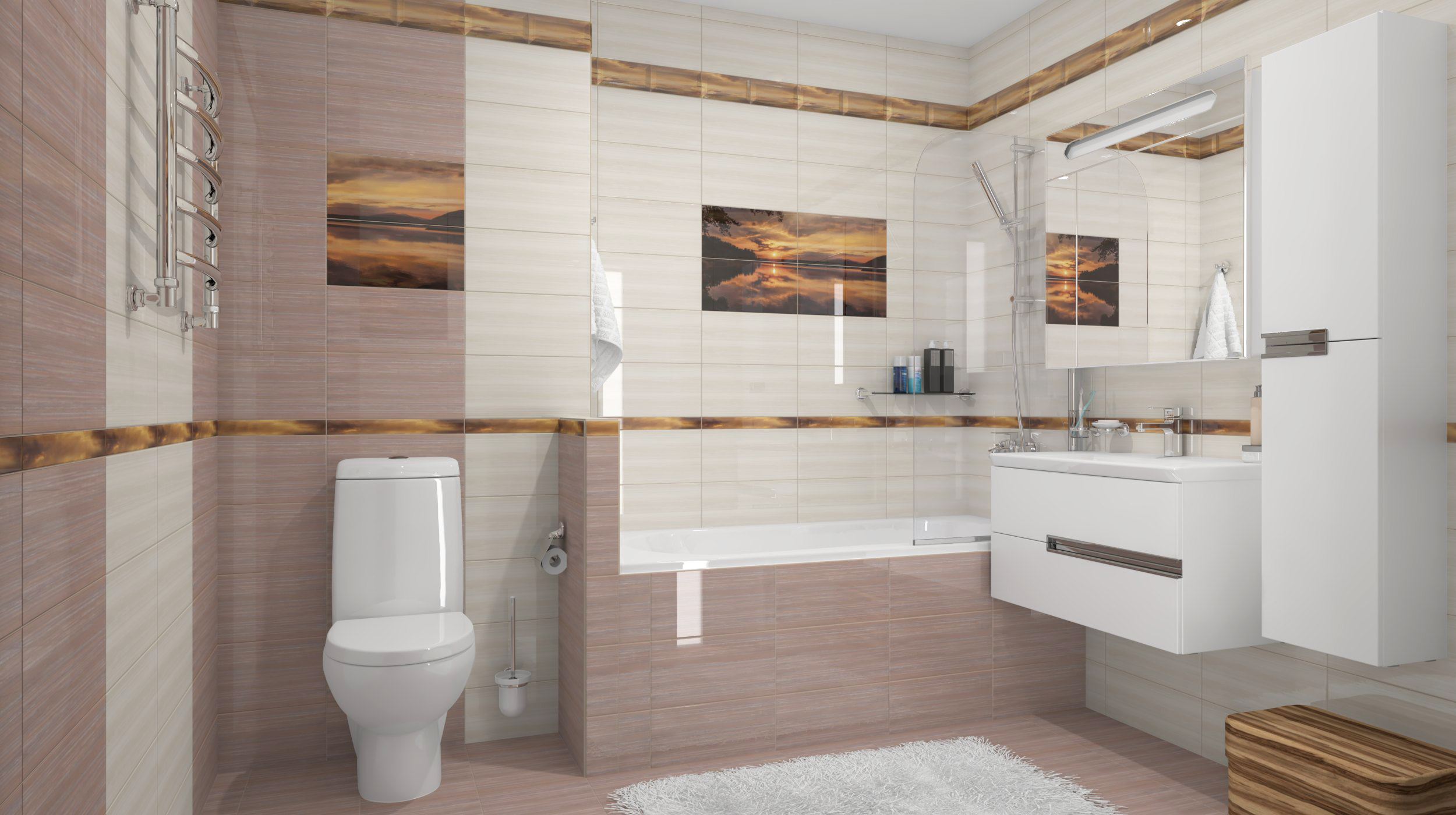 br1020D279-2 Бордюр Home Закат Рельефный 2 - фото 3