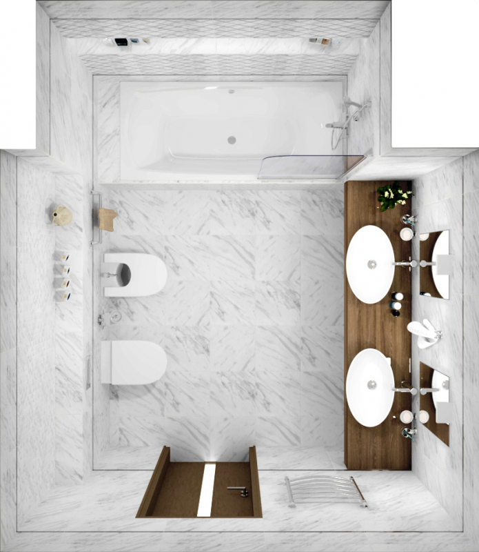 На пол Terma Terma белый 40х40 - фото 5