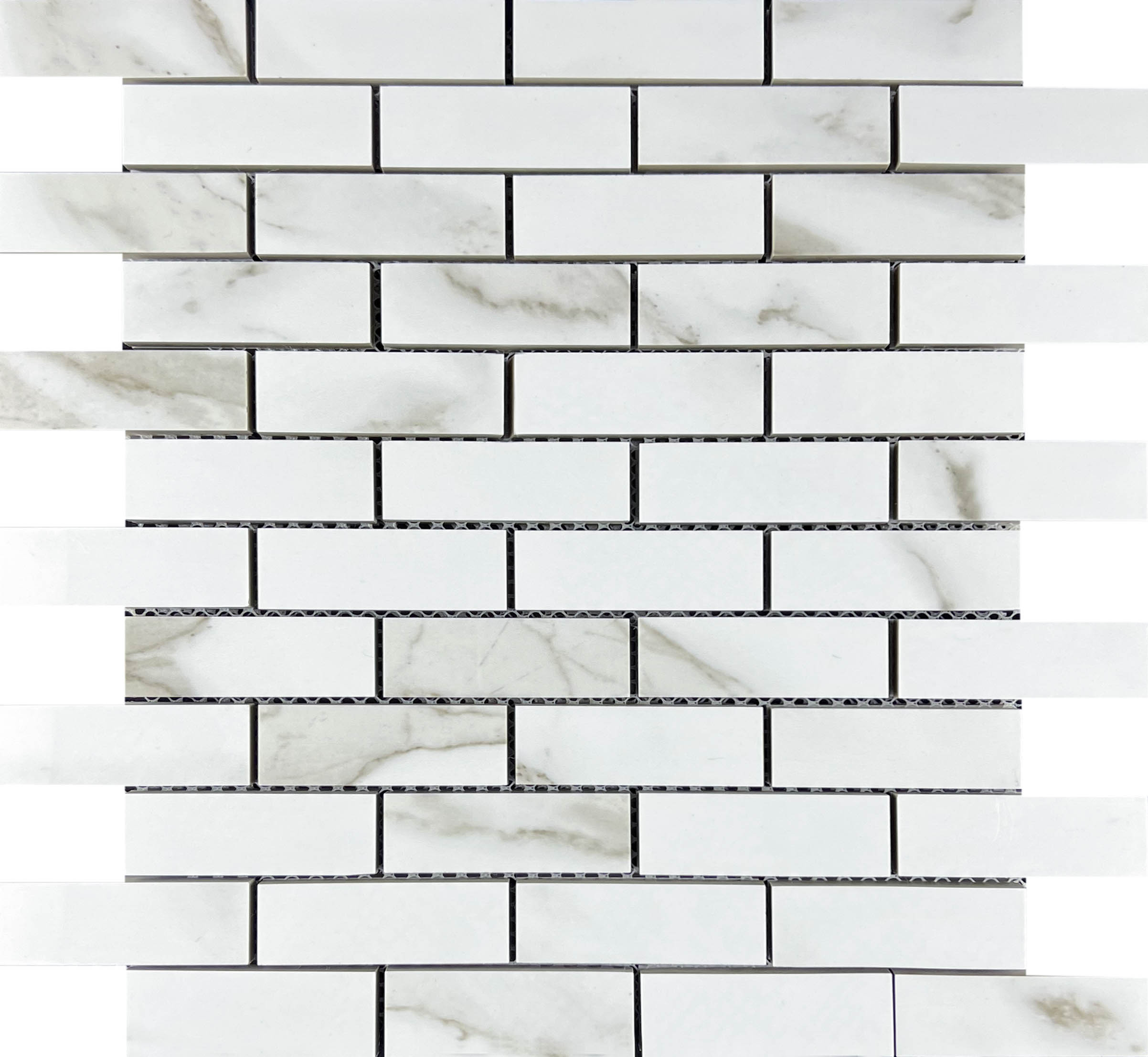 Декор Statuario Eva Mosaic Brick Bone - фото 4