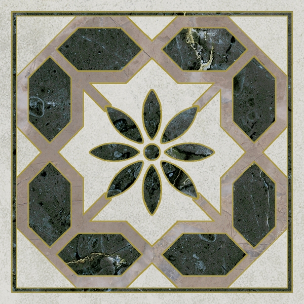 OS/A312/SG606220RL Декоративная вставка Серенада Вставка 3 Лаппатированный Обрезной 7.2x7.2 - фото 2