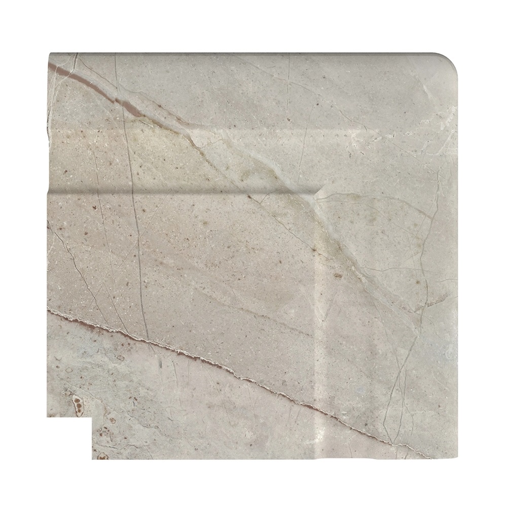Бордюр Terrace Antislips Natural Series Угол фарфорового поручня наружный Beige Stone 25x25