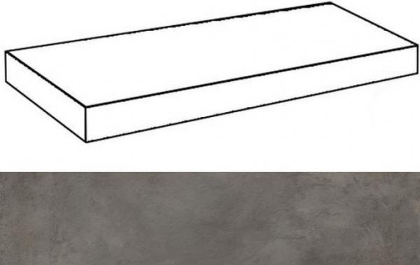 620070001295 Ступень Millennium Блэк 80 Угловая Левая Натуральная