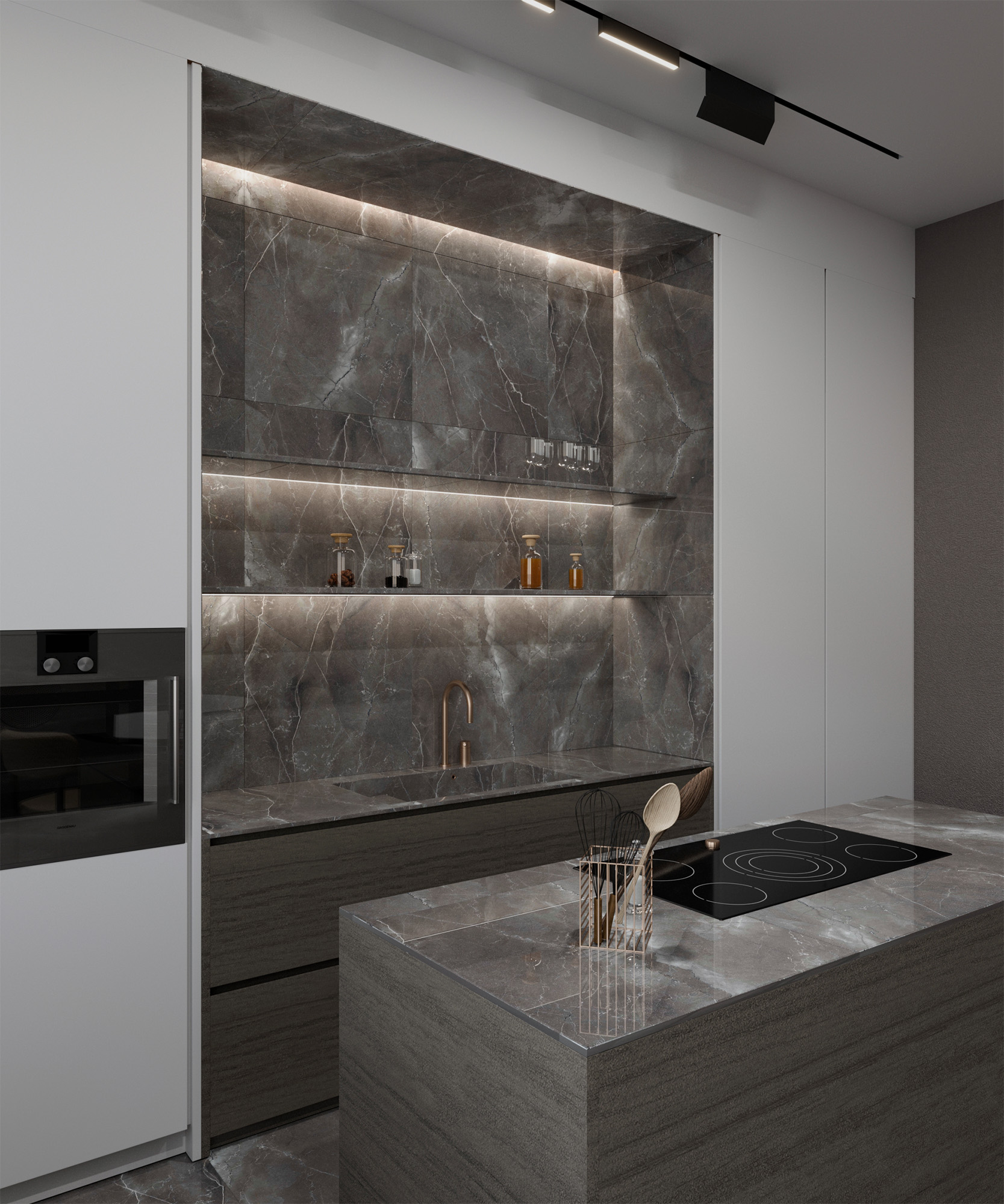 CL4002-A На пол Pulpis Nero Carving Lappato 60x120 - фото 11